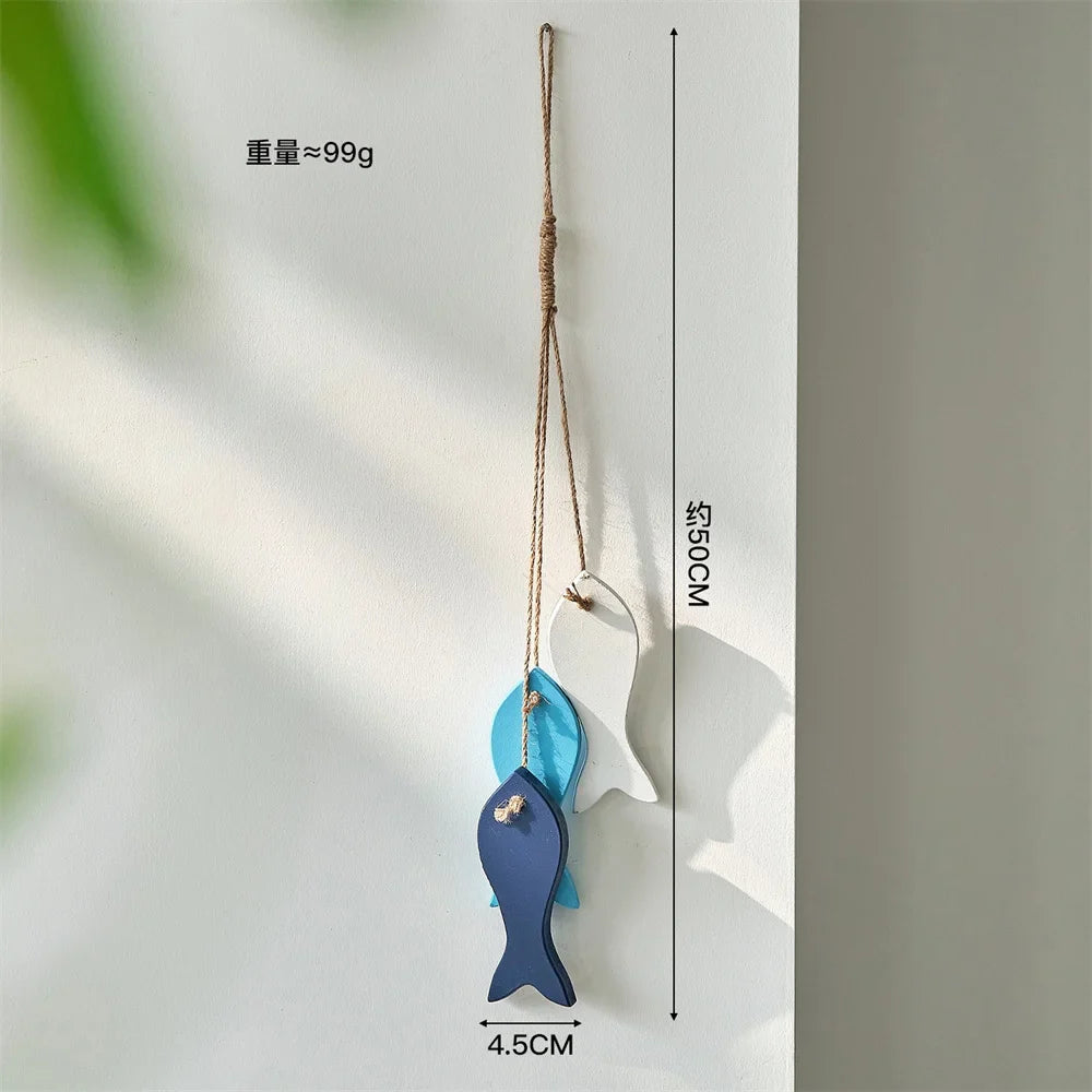 Wooden Fish Wall Hanging Ornaments | Nautical Beach Decor