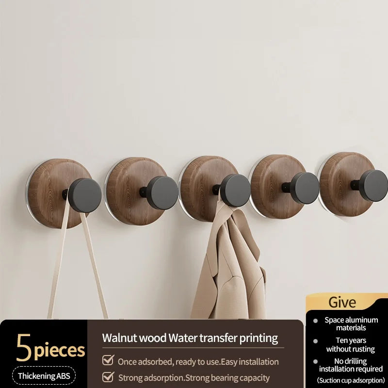 No-Drill Suction Cup Wall Hooks | Bathroom & Kitchen (1–3 Hooks)
