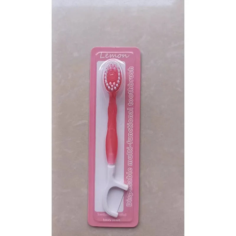 4-in-1 Disposable Portable Toothbrush | Travel Dental Care Kit