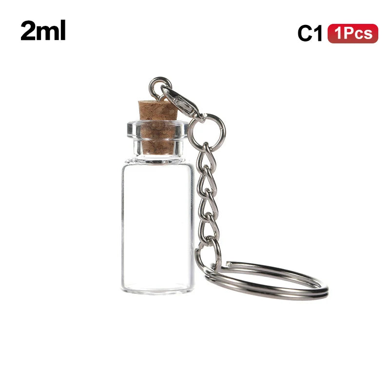 Mini Cork Glass Bottles 2ml for DIY Wishing Jars | 1 or 5 Pack