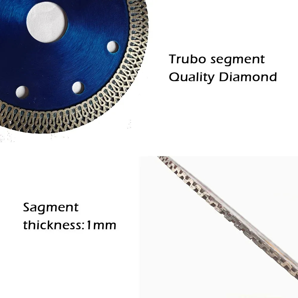 105/115/125MM Turbo Mesh Diamond Saw Blade, Ultra-Thin Cutting Disc for Granite Marble Tile Ceramic Concrete Angle Grinder Wheel Peaceful Pleasures Health and Wellness