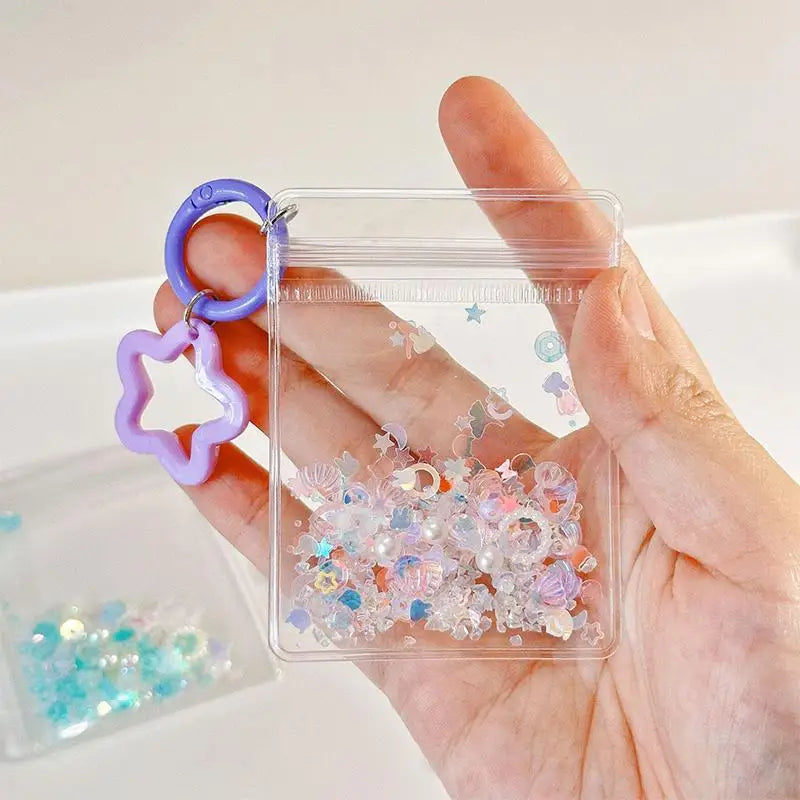 Mini Cartoon Bag Charm Pendant – Glitter Keychain Ornament