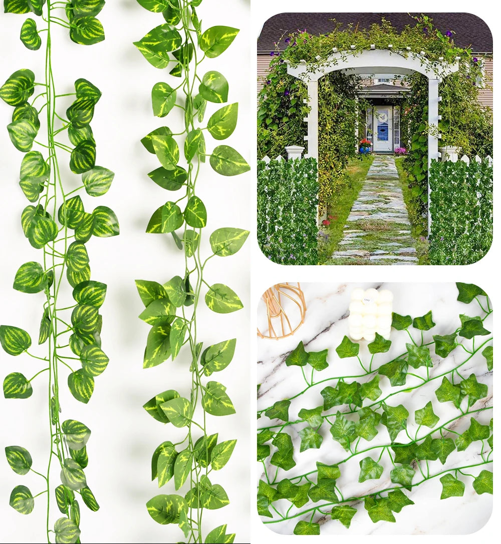 2.1M Artificial Ivy Garland – Silk Vine Leaf Wedding Home Decor