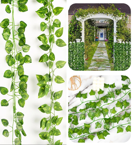 2.1M Artificial Ivy Garland – Silk Vine Leaf Wedding Home Decor Artificial Ivy Garland Peaceful Pleasures Health and Wellness