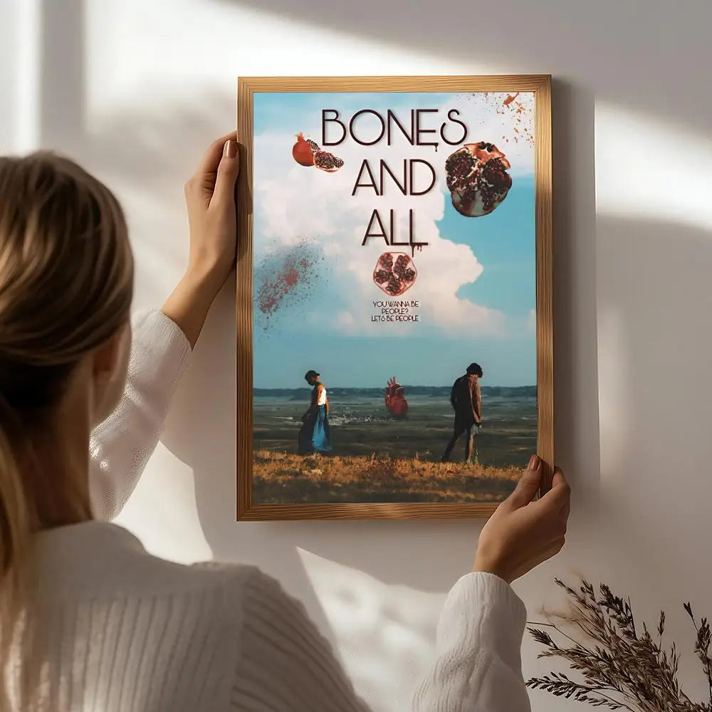 Movie B-Bones and All Poster HD Self Adhesive Waterproof Wall Art Ideal for Home Office Dorm Bedroom Great Gift Peaceful Pleasures Health and Wellness White3 21X30cmNoframe