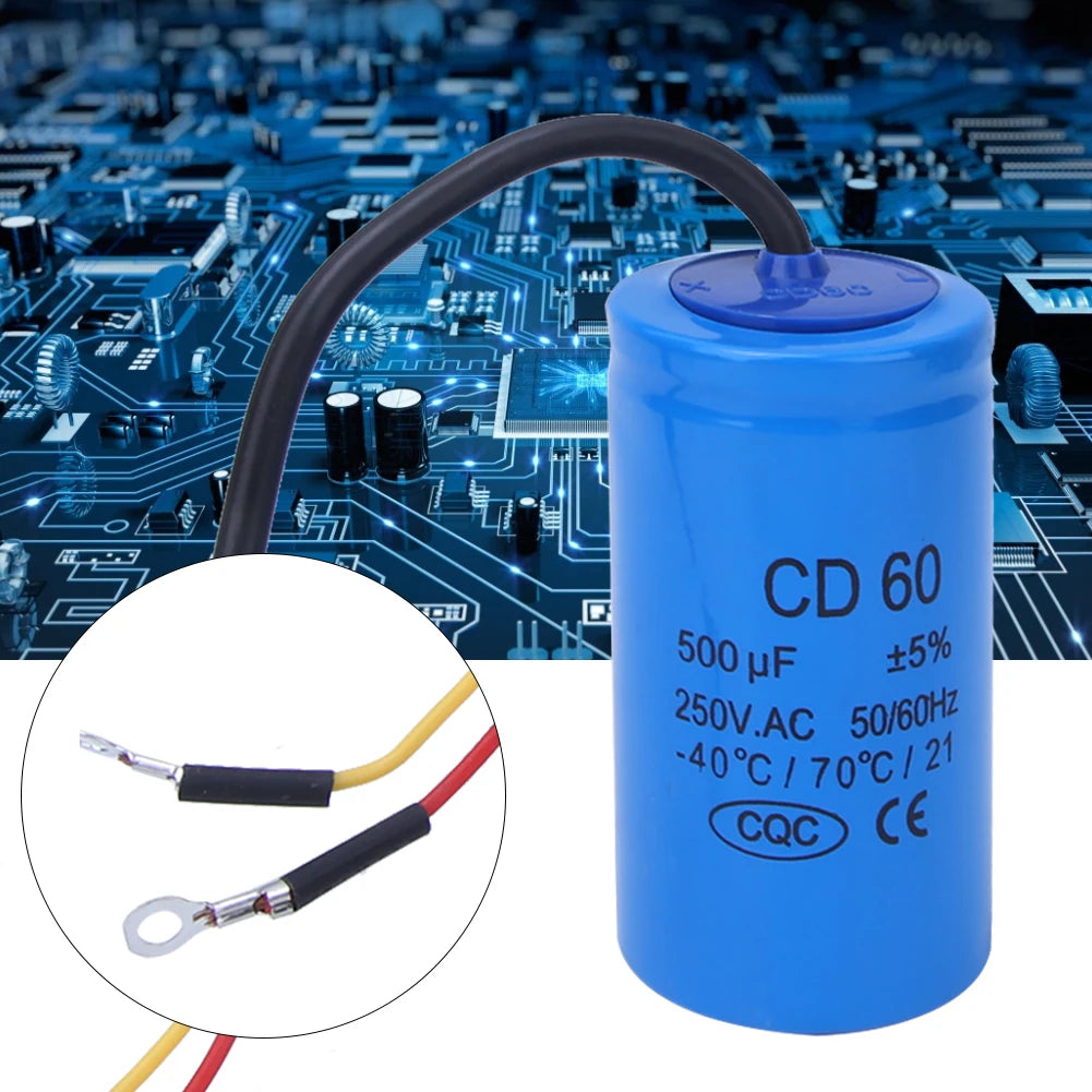 250VAC Capacitor 500uf CD60 Capacitor Start Capacitor CD60 250VAC 500uf -40°C/70°C/21 Explosion-Proof Capacitor Star Capacitor Peaceful Pleasures Health and Wellness