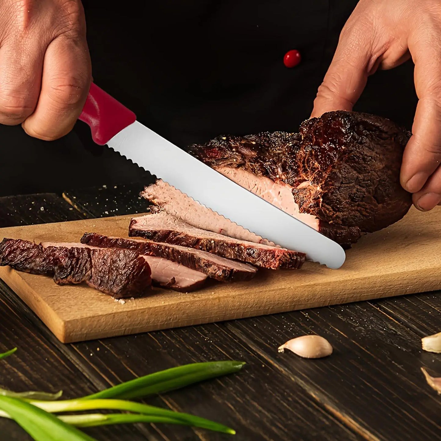 5-Piece Serrated Stainless Steel Steak Knife Set | BBQ & Dining
