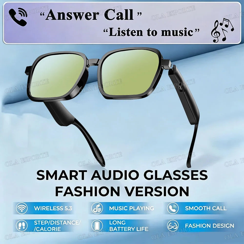 Bluetooth Smart Glasses – Open-Ear Audio, UV Sunglasses IPX5