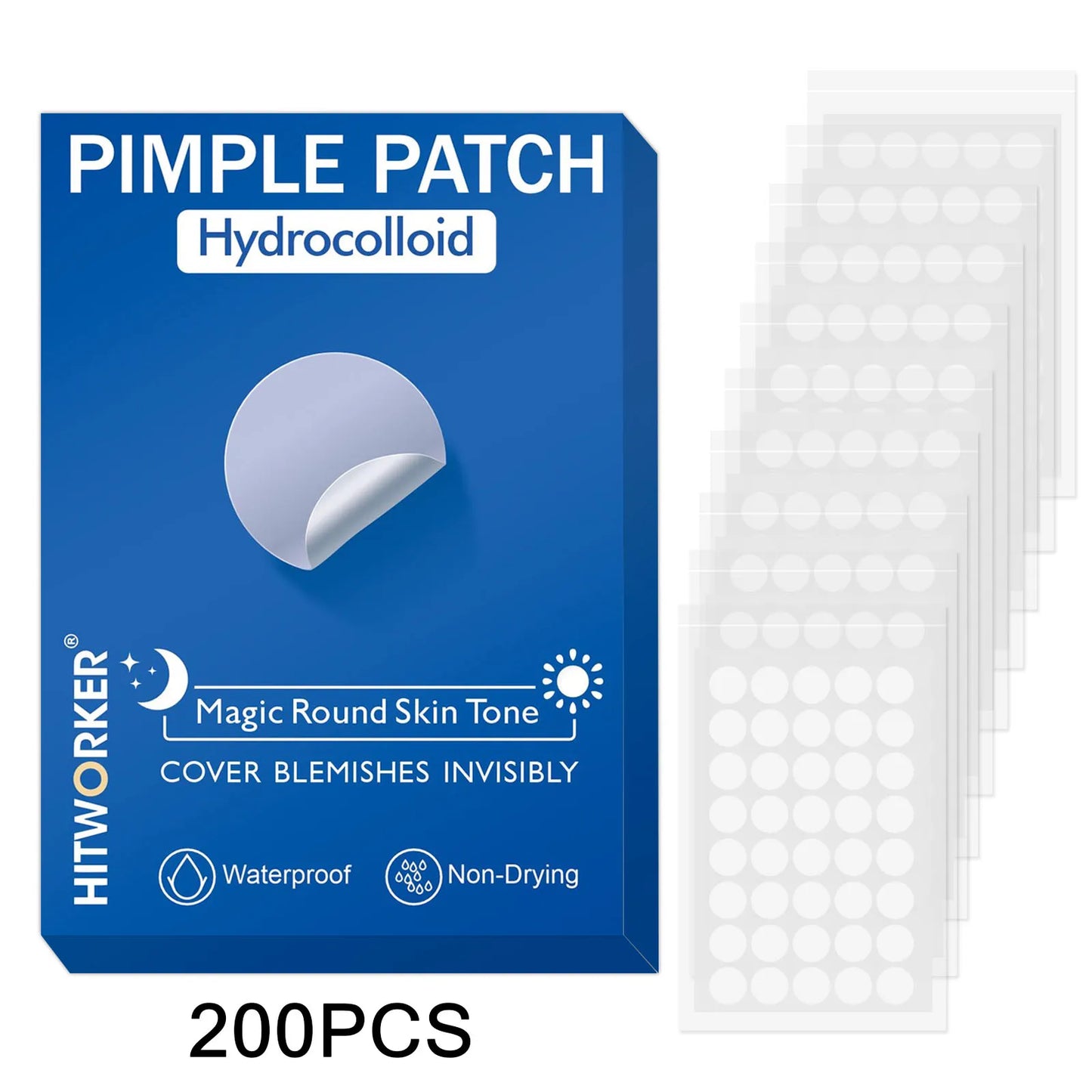 Hydrocolloid Pimple Patches – Invisible Acne Spot Stickers 200/800