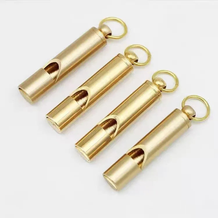 Brass High Decibel Whistle – Hiking, Camping & Emergency
