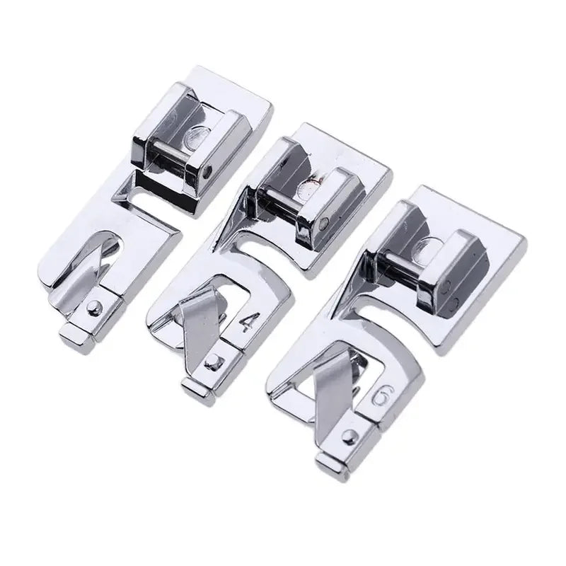 Narrow Rolled Hem Presser Foot Set 3mm 4mm 6mm | Singer Brother