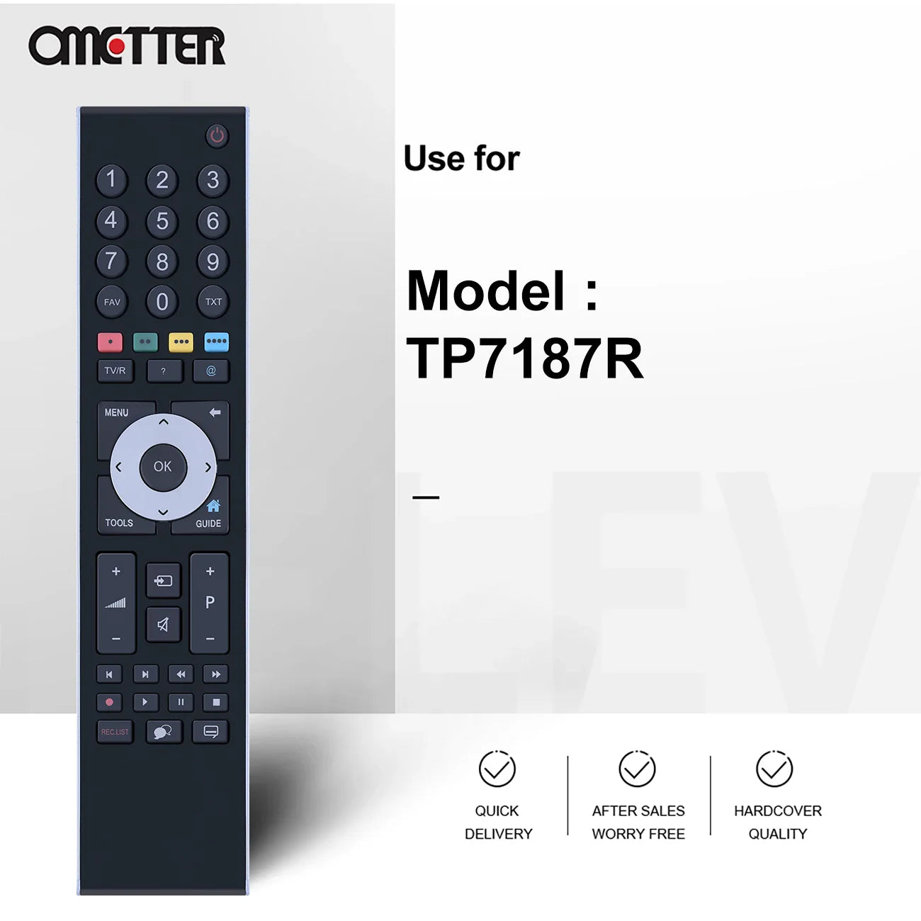 TP7187R Grundig Smart TV Replacement Remote Control