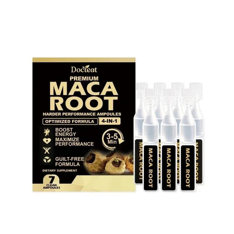 Maca Root Ginseng L-Arginine Liquid Ampoules | 7-Pack Daily
