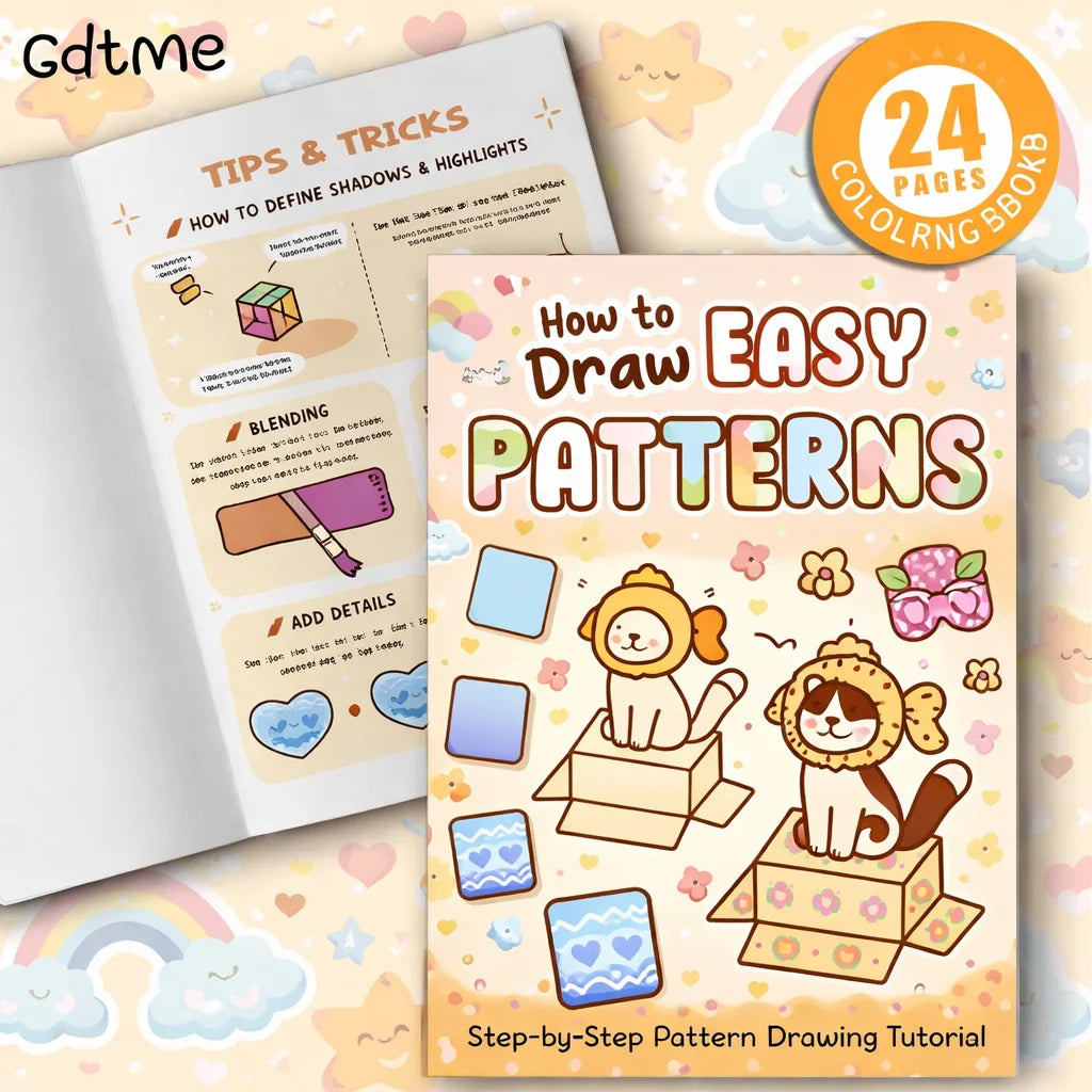 Adult DIY Coloring Book Bold Simple Home Leisure Relax Stress Relief