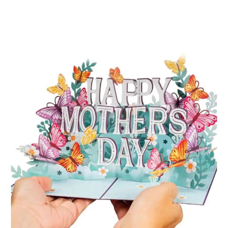 3D Pop-Up Happy Mother's Day Card with Envelope | Eco Paper Greeting Card Peaceful Pleasures Health and Wellness A2