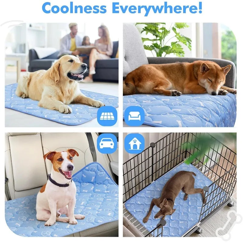 Large Pet Cooling Mat – Gel Pad for Dogs & Cats Summer Heat