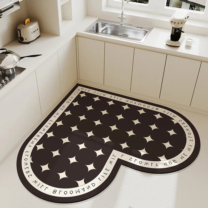 Diatom Mud Bath & Kitchen Floor Mat – Anti-Slip, Super Absorbent