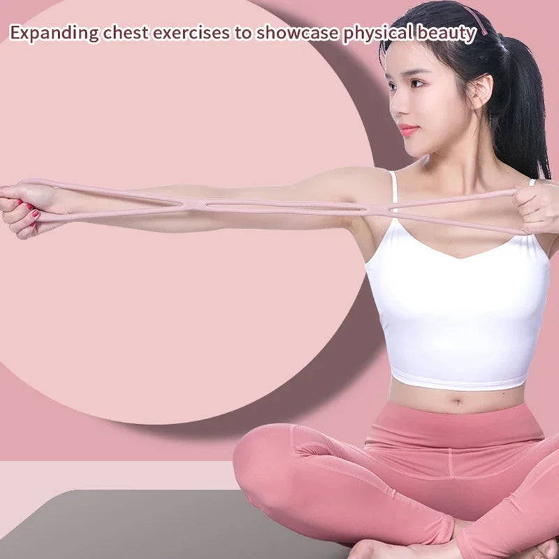 8-Figure Yoga Stretch Strap – Shoulder & Back Flexibility Band
