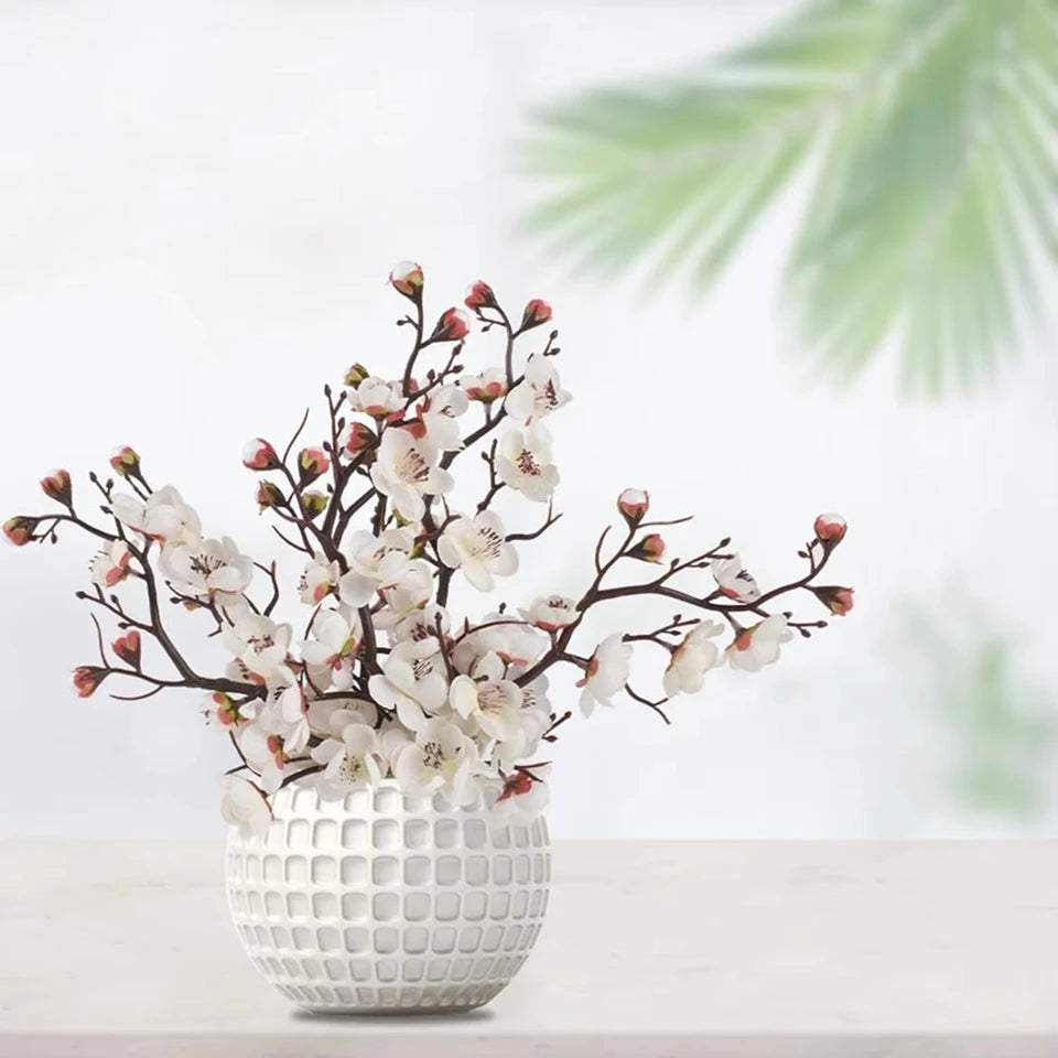 Silk Plum Blossom Branch | Artificial Flower Wedding & Home Decor