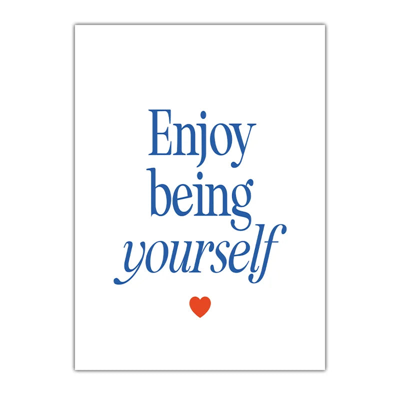 Minimalist Blue Inspirational Quote Canvas Wall Art | Nordic Print Canvas Wall Art Peaceful Pleasures Health and Wellness 06 15x20cm No Frame China Mainland