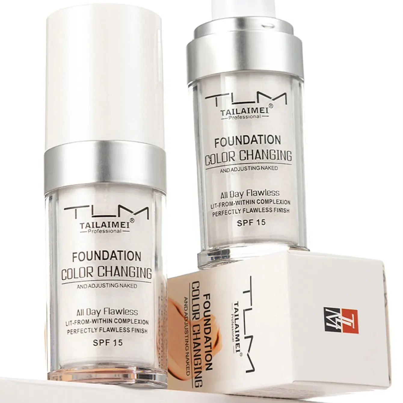 Color-Changing Liquid Foundation 30ml – Matte, SPF15 & Hydrating