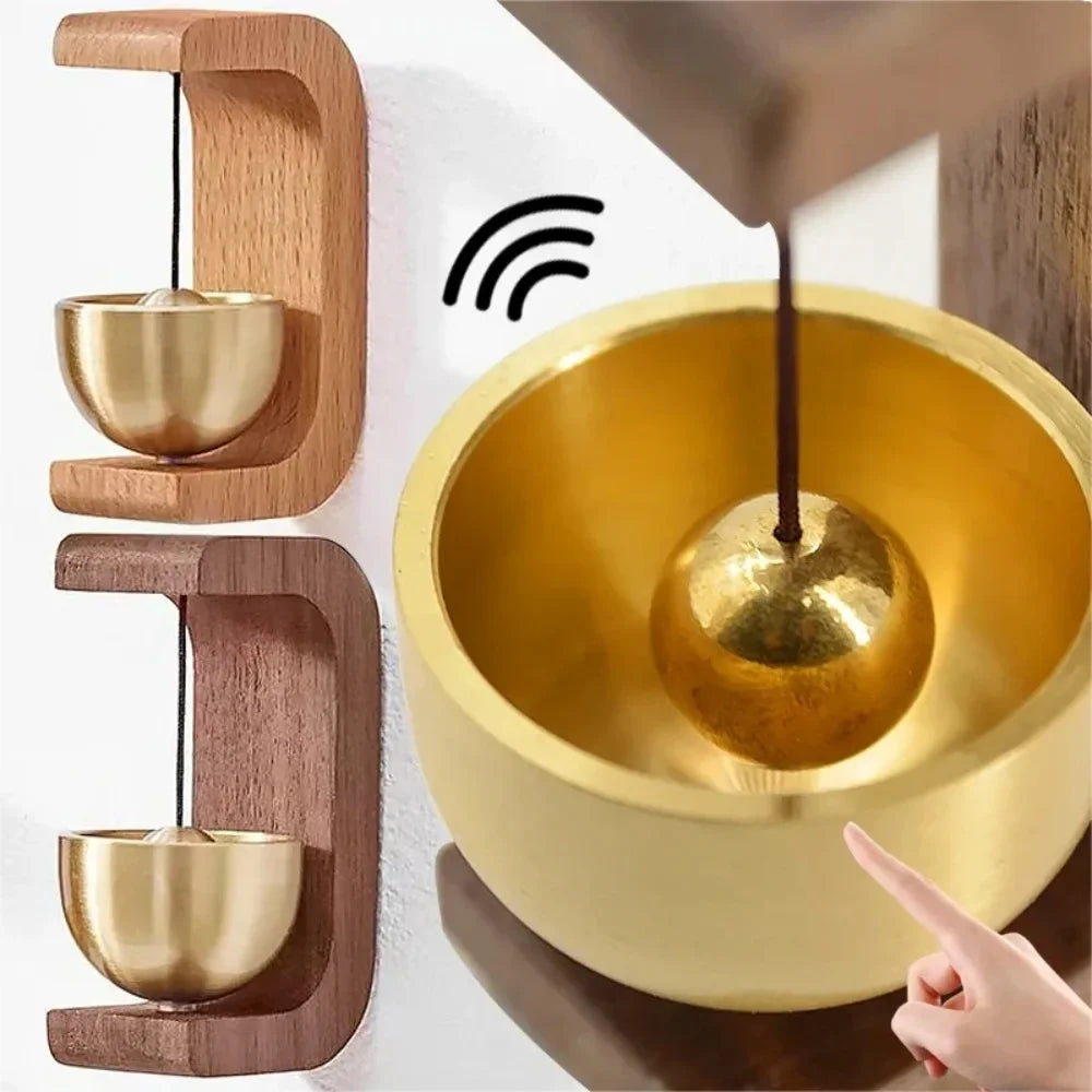 C-Shape Magnetic Wind Chime | Brass Finish | Housewarming Gift