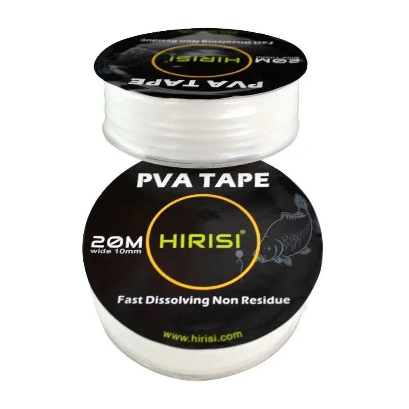 HIRISI 2/5 Pcs 10mm 20M Water Soluble PVA Tape String, Boilie Bait Binding Line, Carp Fishing Outdoor Tackle Accessories Peaceful Pleasures Health and Wellness