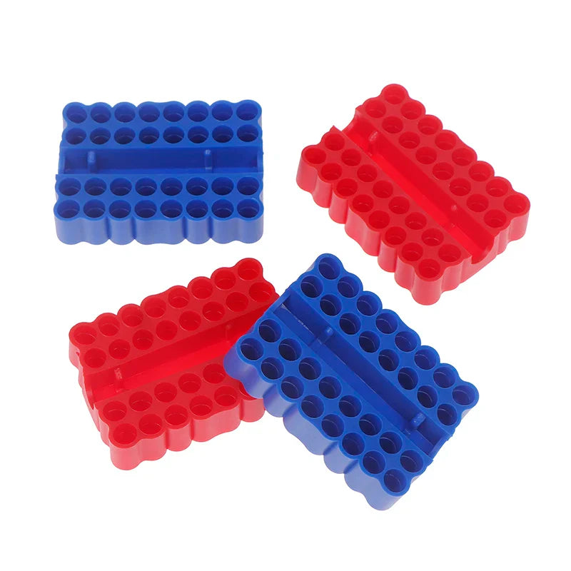 2-Pack 32-Hole Bit Holder Organizer – 1/4" Hex Shank Storage