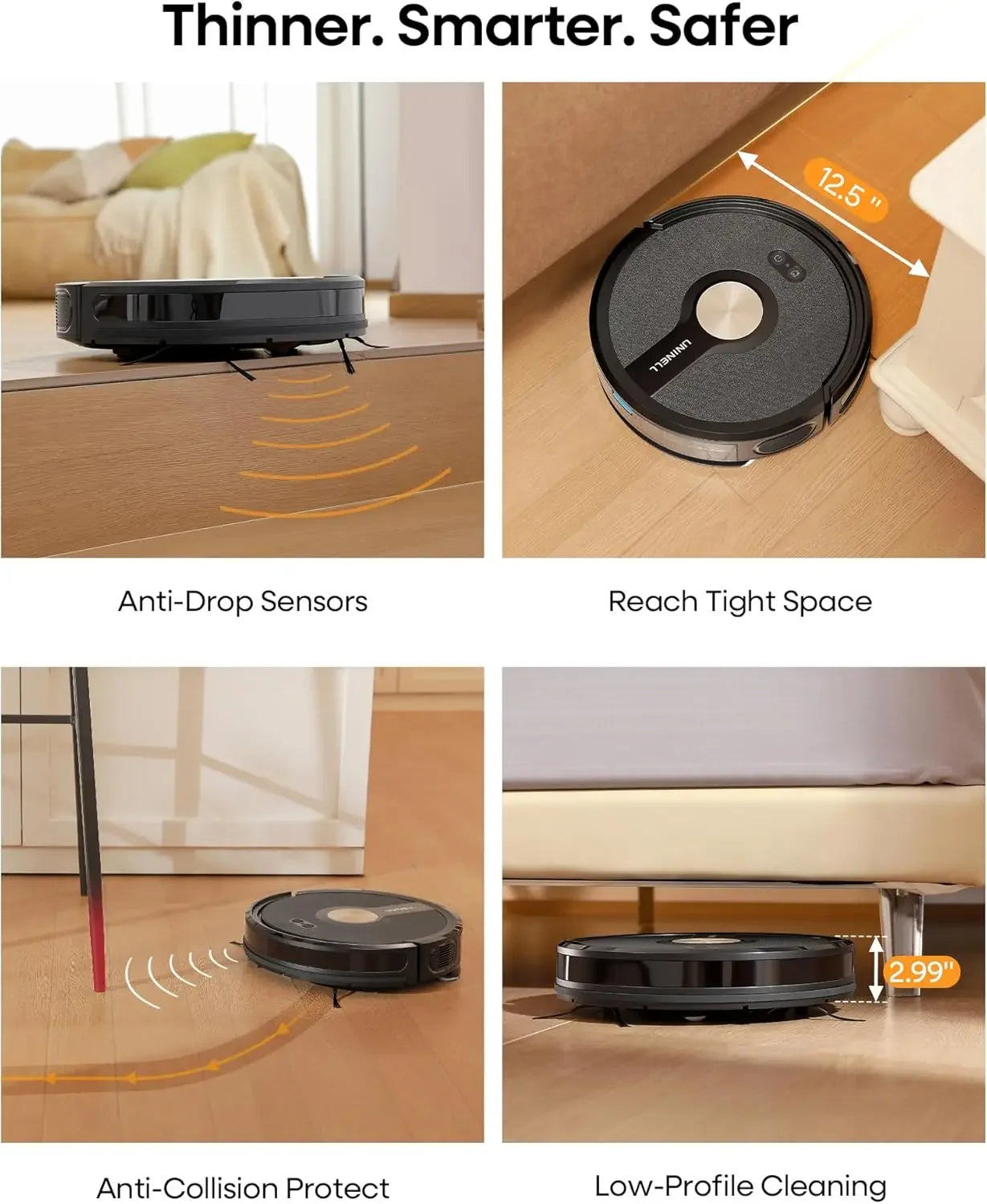 5000Pa Robot Vacuum Mop Combo, 180min Runtime, App/Alexa Control, Self-Charging for Hard Floors & Carpets Peaceful Pleasures Health and Wellness