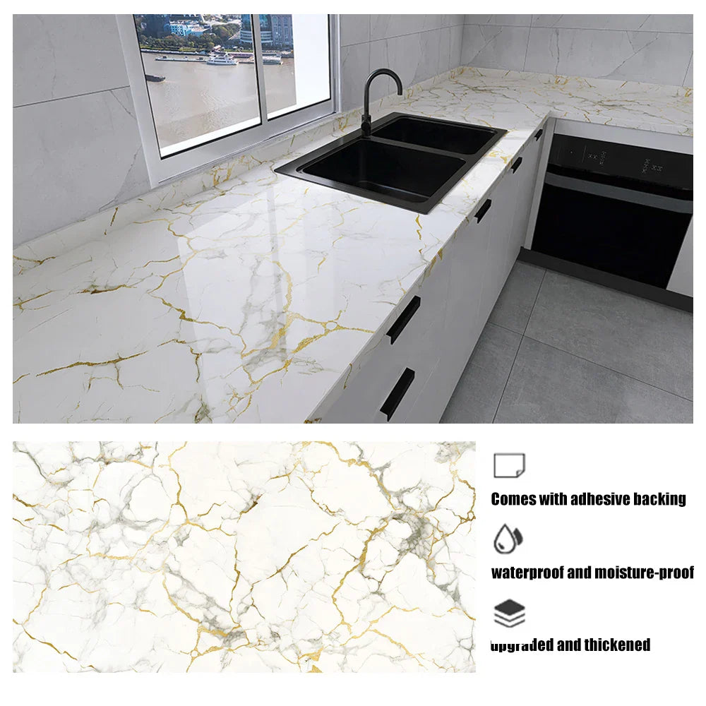 Peel & Stick Tile Wallpaper – Waterproof PVC Kitchen Sticker
