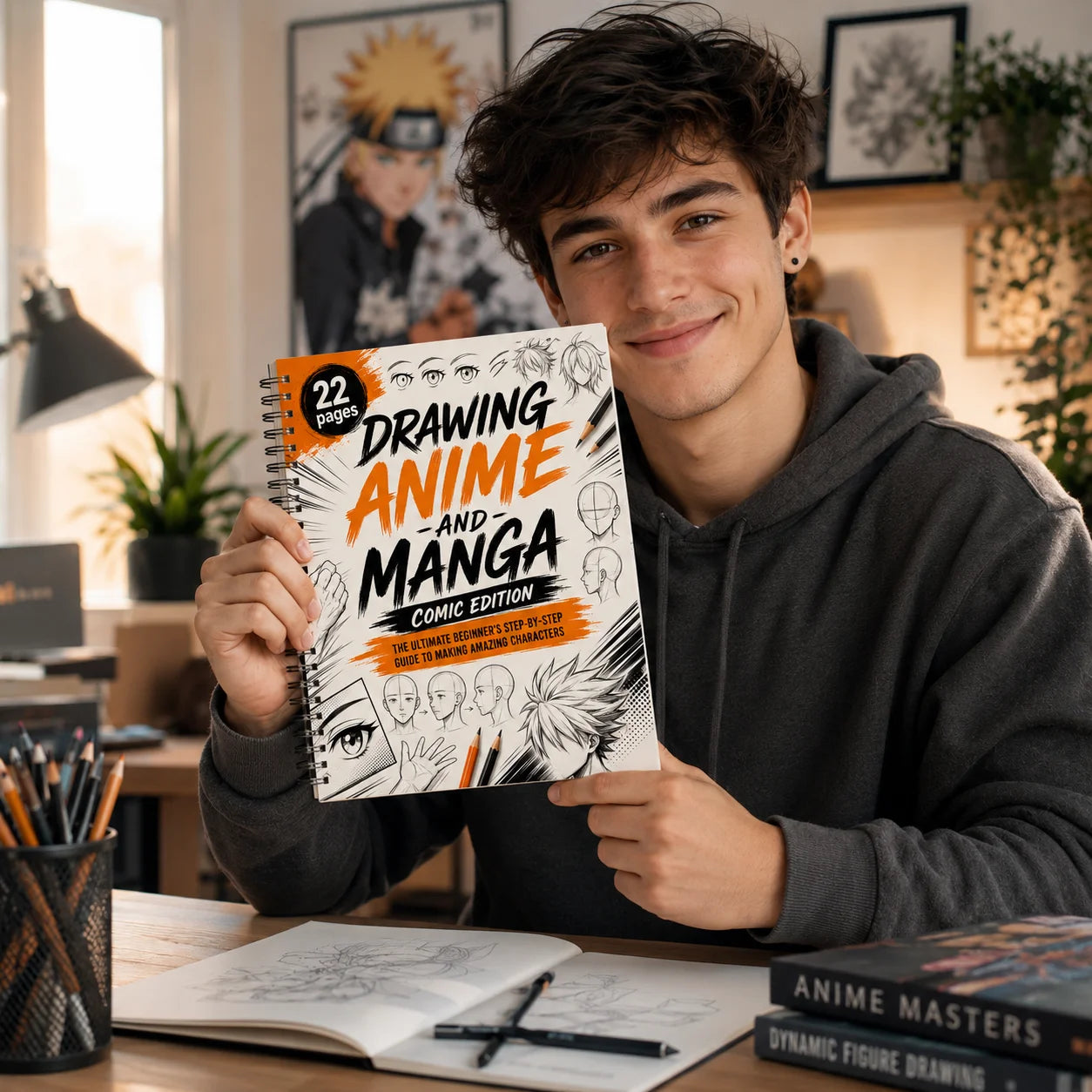 Anime Manga Drawing Workbook B5 Spiral Sketch Guide Beginners