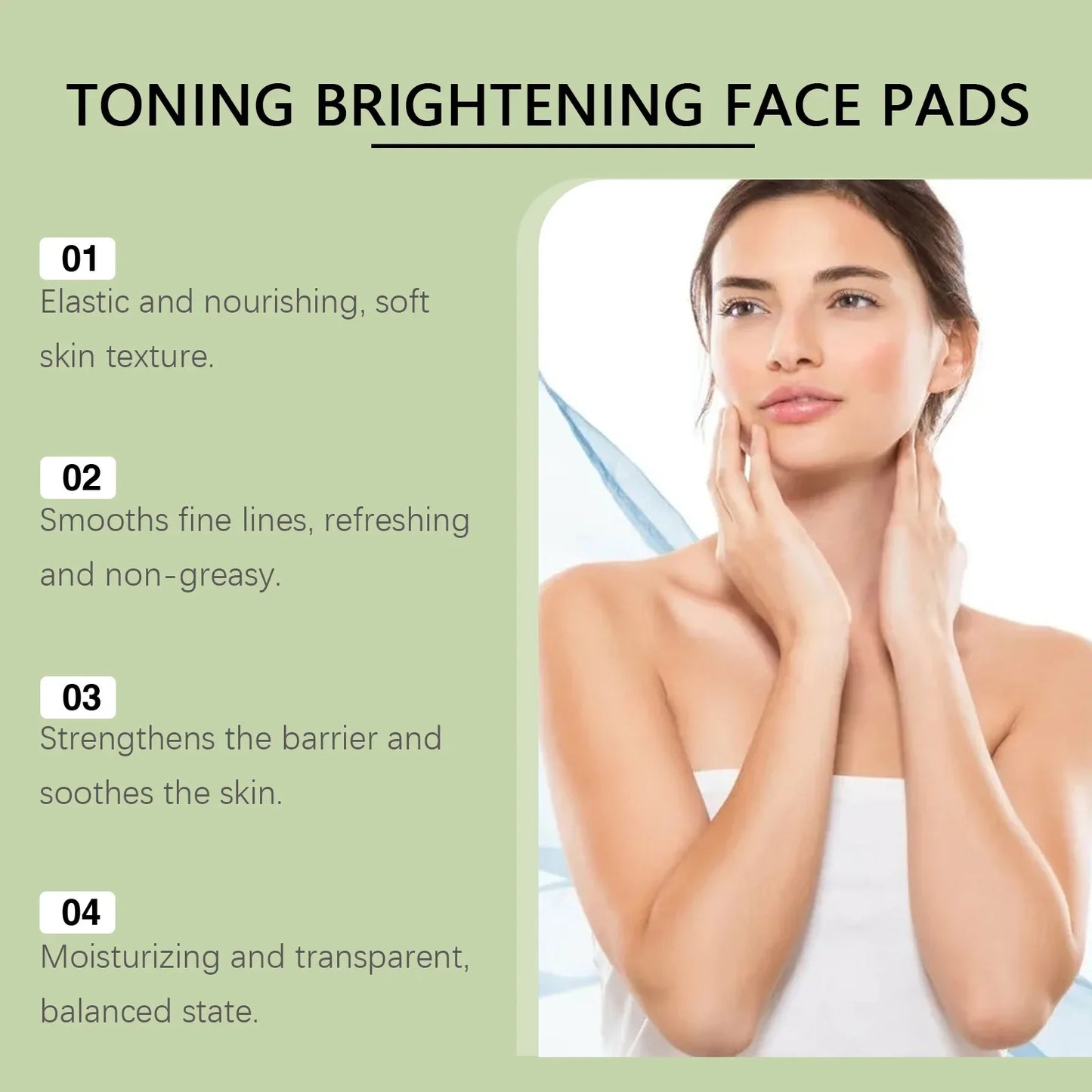 Centella Asiatica Moisturizing Facial Pads 100pcs – Brighten & Hydrate