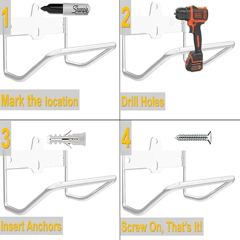 Ladder Hanger Wall-mounted Garage Wall Bracket Multifunctional