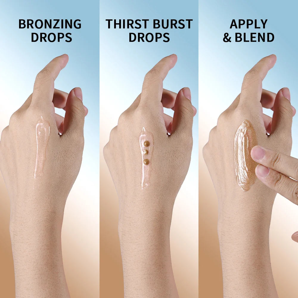 Bronze & Brighten Drops Duo – Glow Serum Set for Face & Body