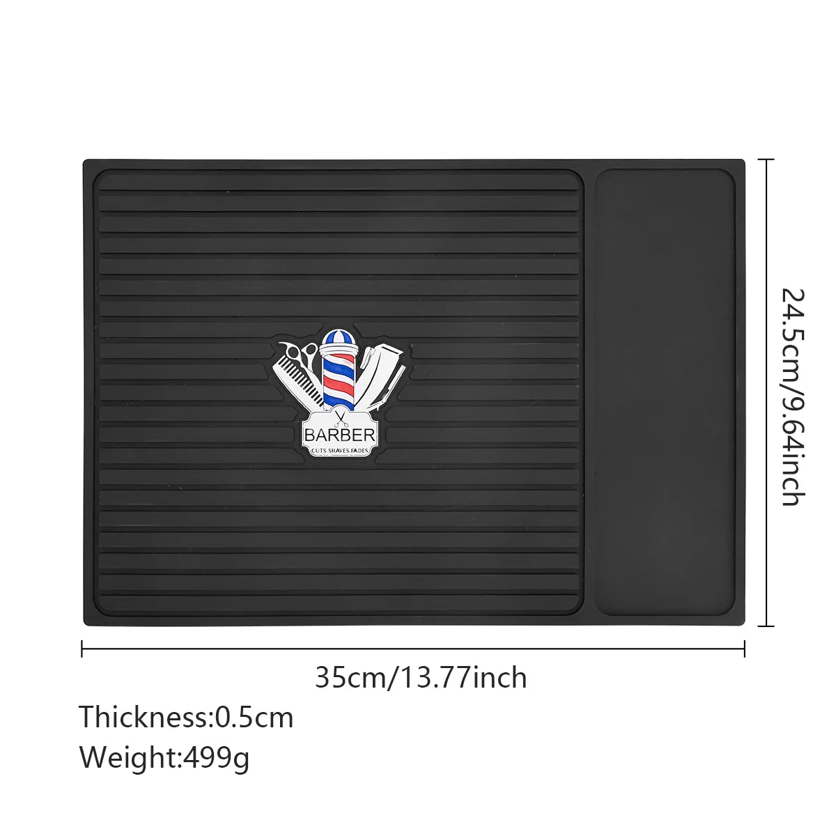 1Pc Anti Slip Barber Station Pad Scissores combs Tools Rubber Storage Mat Hairdressers Barbershop Professional Tools Supplies Peaceful Pleasures Health and Wellness A