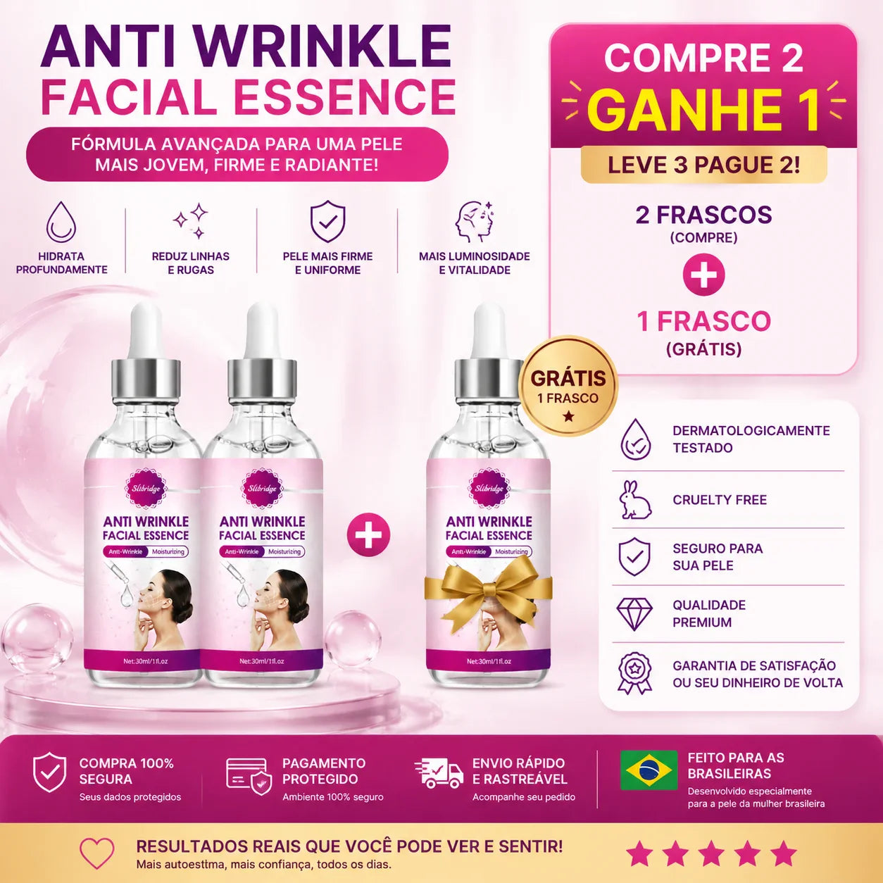 Plumping Facial Serum – Hyaluronic Acid & Collagen Anti-Aging