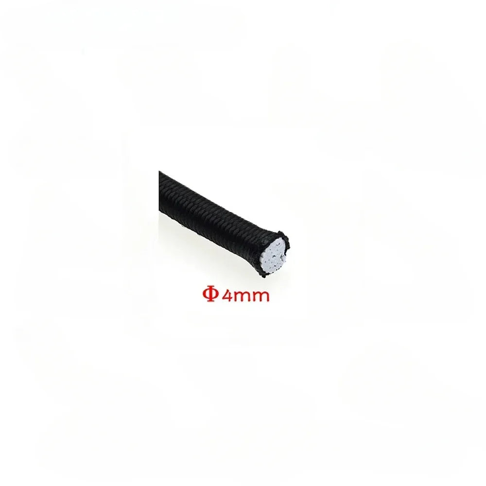 Black Elastic Cord for Sewing – 3/4/5/6/8MM, 10M per Pack