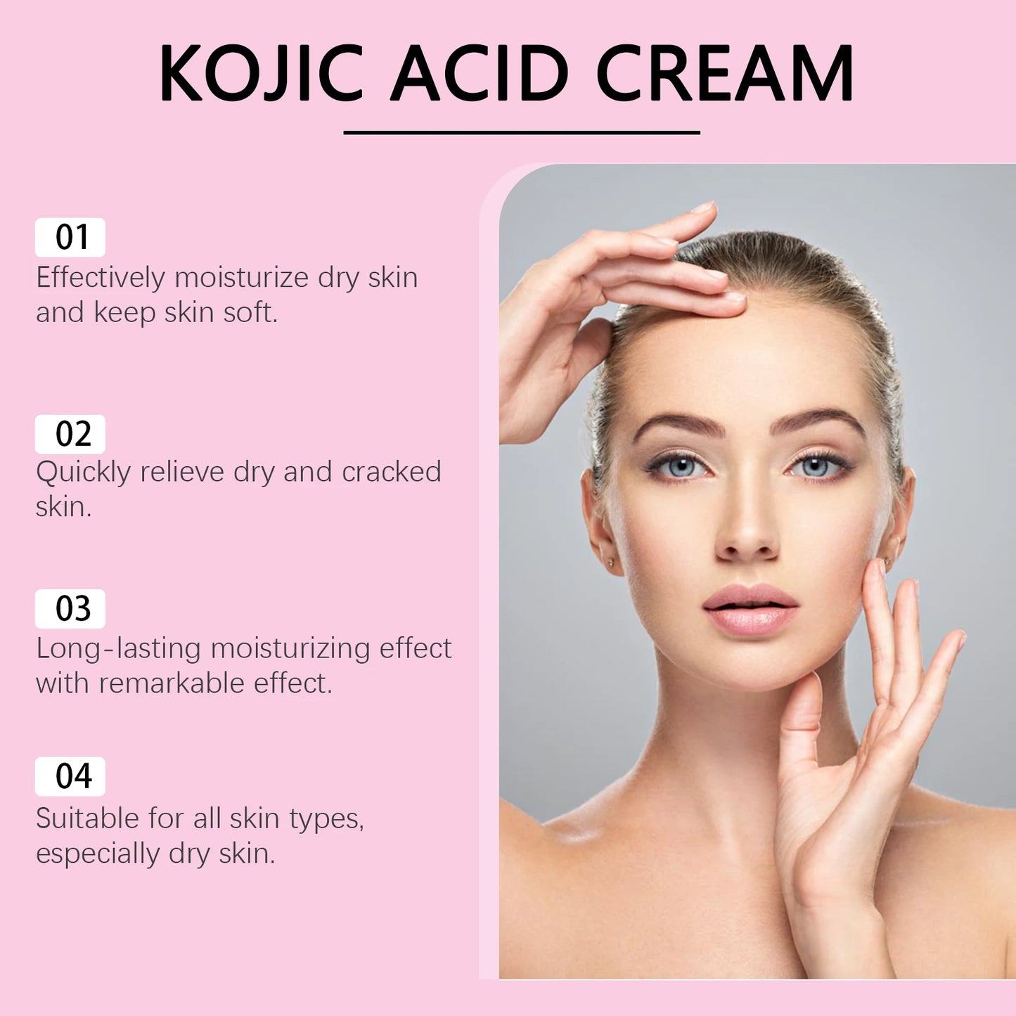 Kojic Acid Brightening Face Cream | Hyaluronic Acid & Licorice