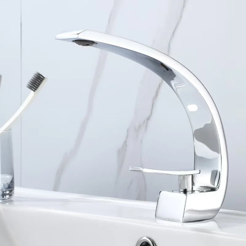 Black Brass Basin Faucet | Single Hole Deck Mount Mixer Tap