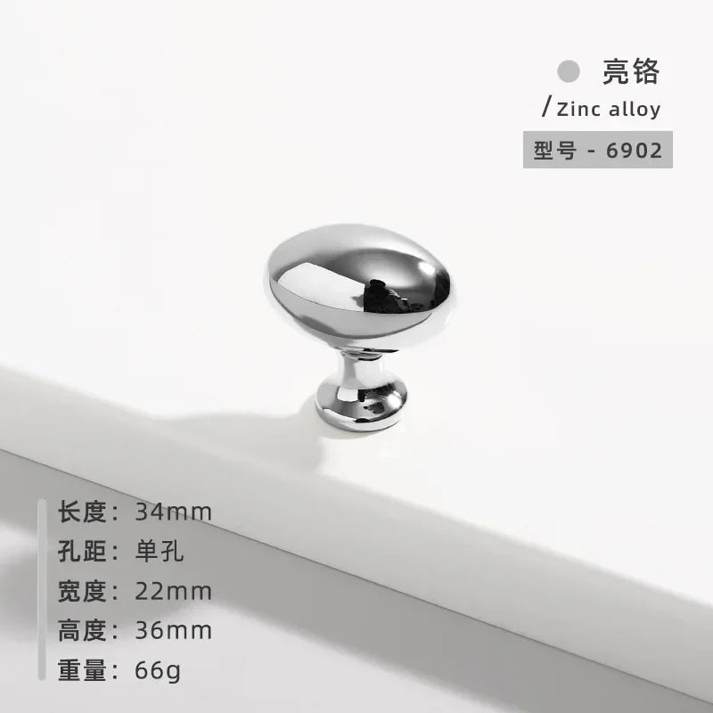 Minimalist Oval Cabinet Knobs & Drawer Handles – Zinc Alloy