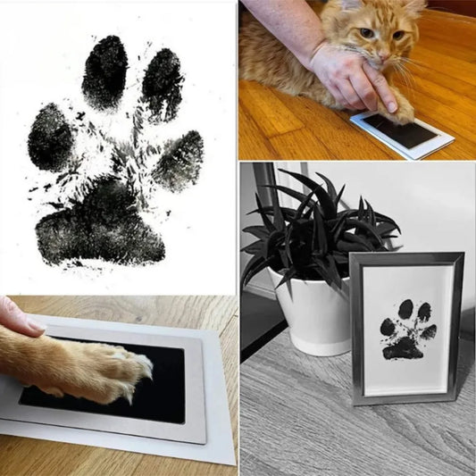 Disposable Non-dirty Claws Pet Footprint Ink Pad Printing Extension Commemorative Frame Cat Dog Souvenir Paw DIY Pet Photo Album Peaceful Pleasures Health and Wellness