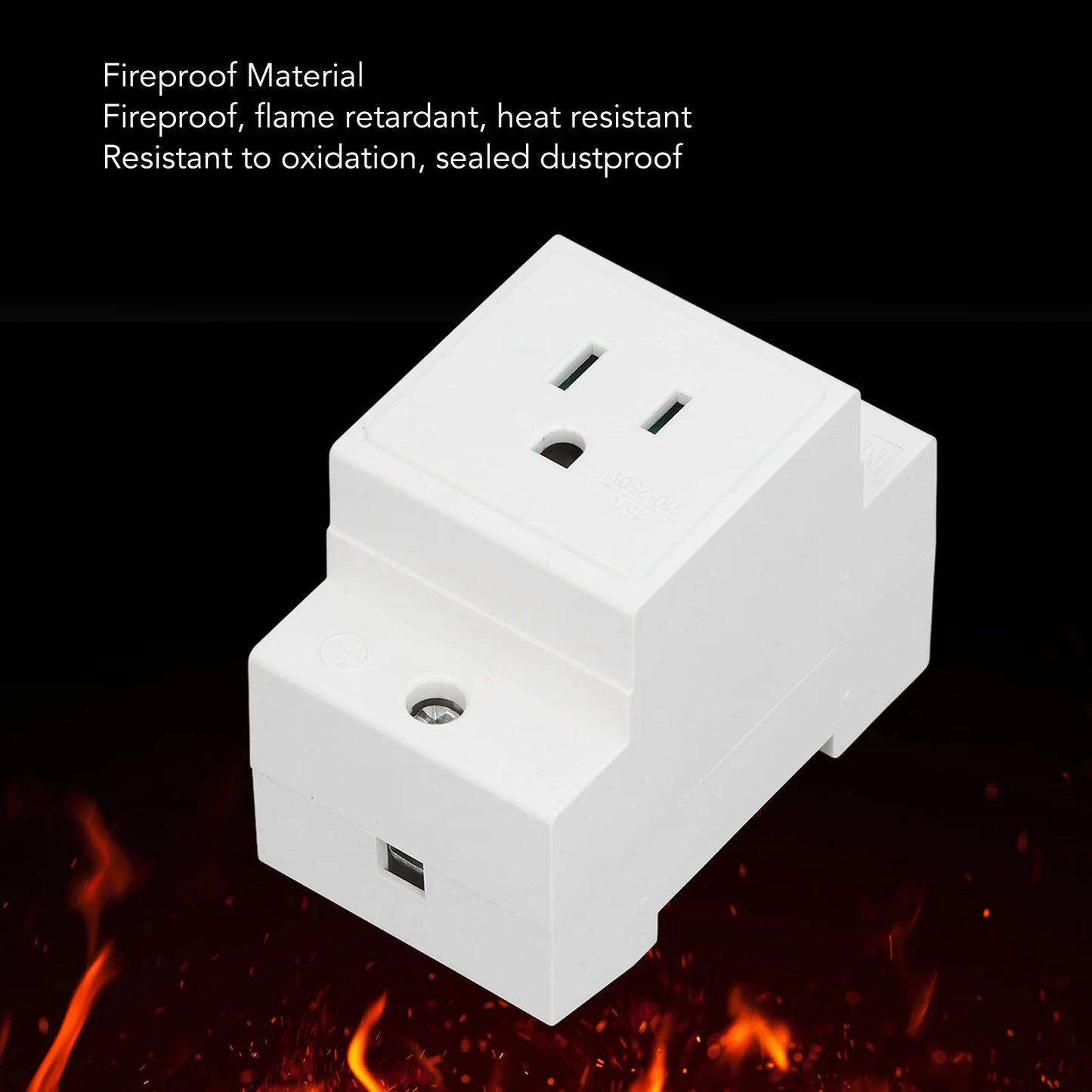 AC Socket DIN Rail Socket Built in Protective Contact Contact Outlet for Distribution Panel Modular Socket Power Socket Peaceful Pleasures Health and Wellness