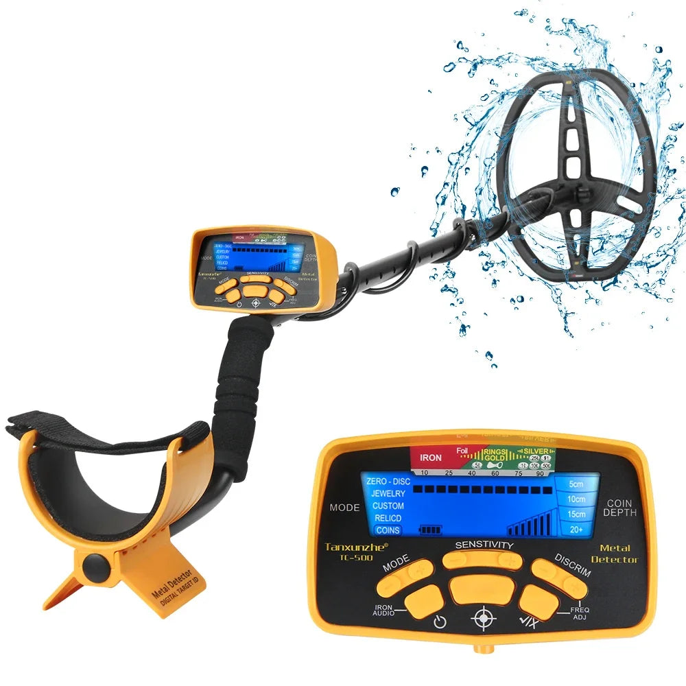 TC-500 Metal Detector Waterproof Underground 100CM Professional Gold Detector Adults for Treasure Finder Pinpointing Peaceful Pleasures Health and Wellness TC-500
