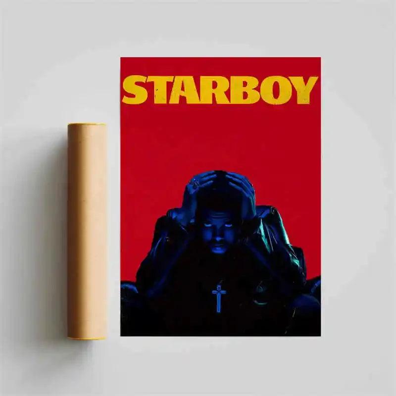 The Weeknd Canvas Wall Art | Starboy Hip Hop Poster Print