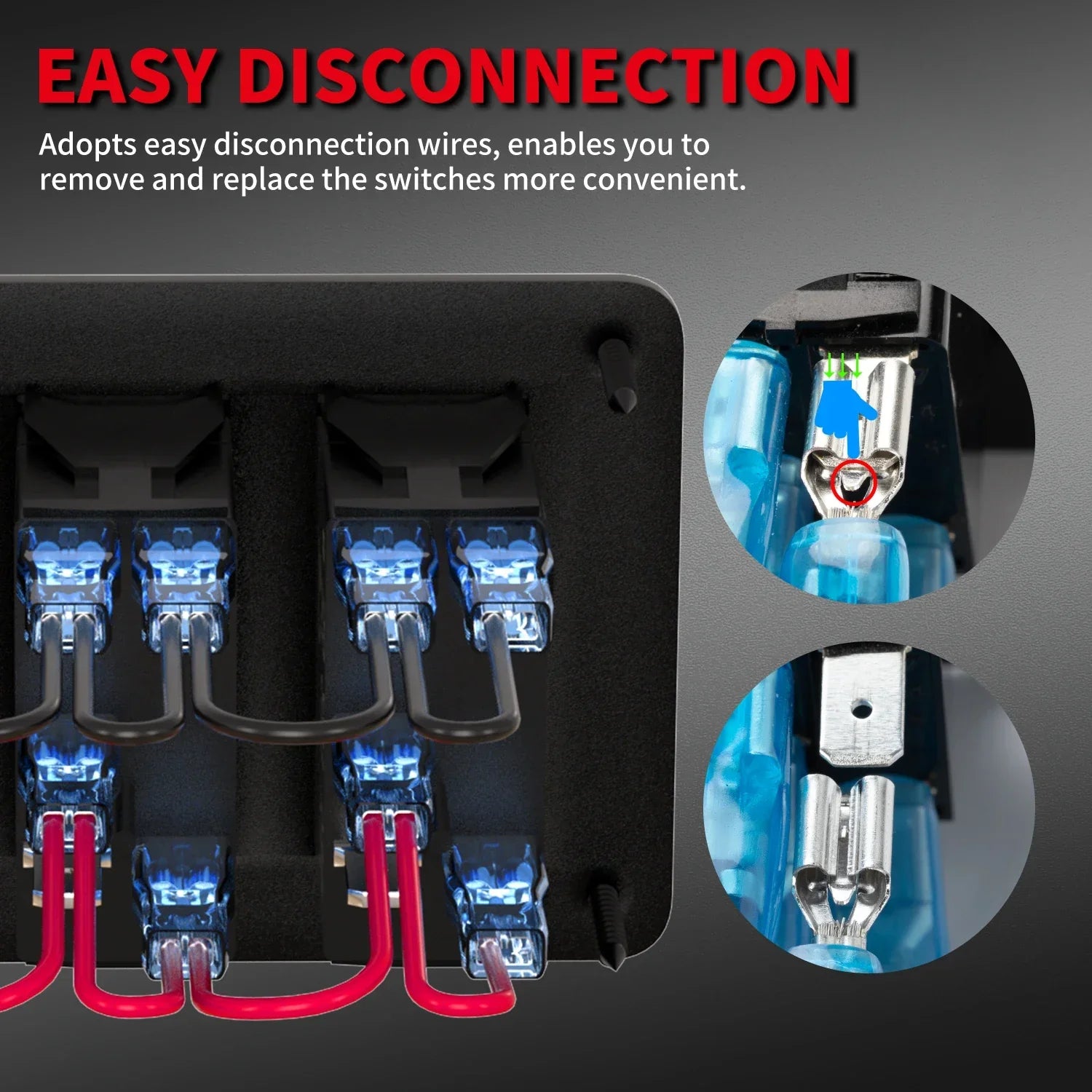 DaierTek 3-Gang Marine Rocker Switch Panel – 12V/24V Waterproof Peaceful Pleasures Health and Wellness