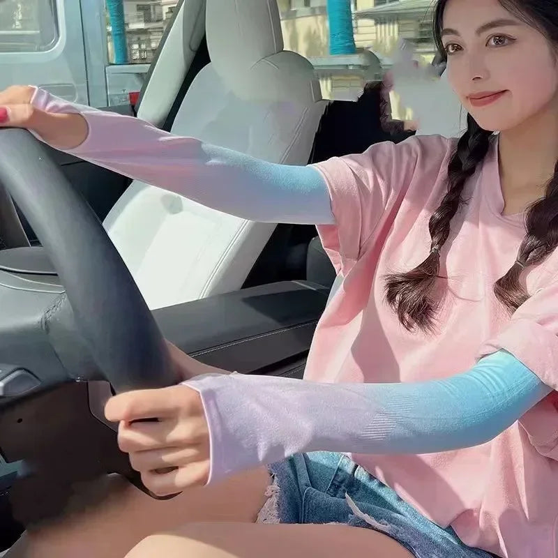 Gradient Sunscreen and Colorful Ice Silk Sleeves Peaceful Pleasures Health and Wellness