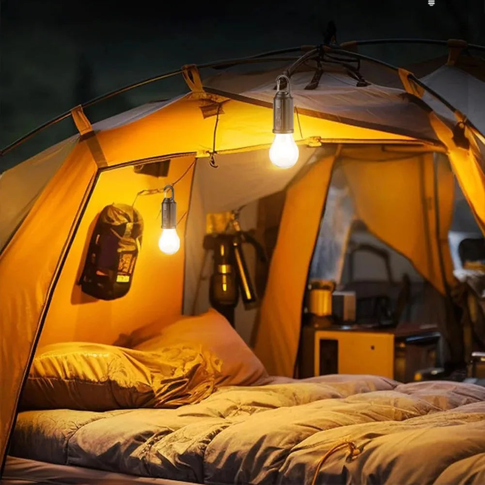 GGbingo Solar Powered LED Camping Lamp with Hook LED Lantern USB Charging Outdoor Tent Light Waterproof for Outdoor BBQ Camping Peaceful Pleasures Health and Wellness