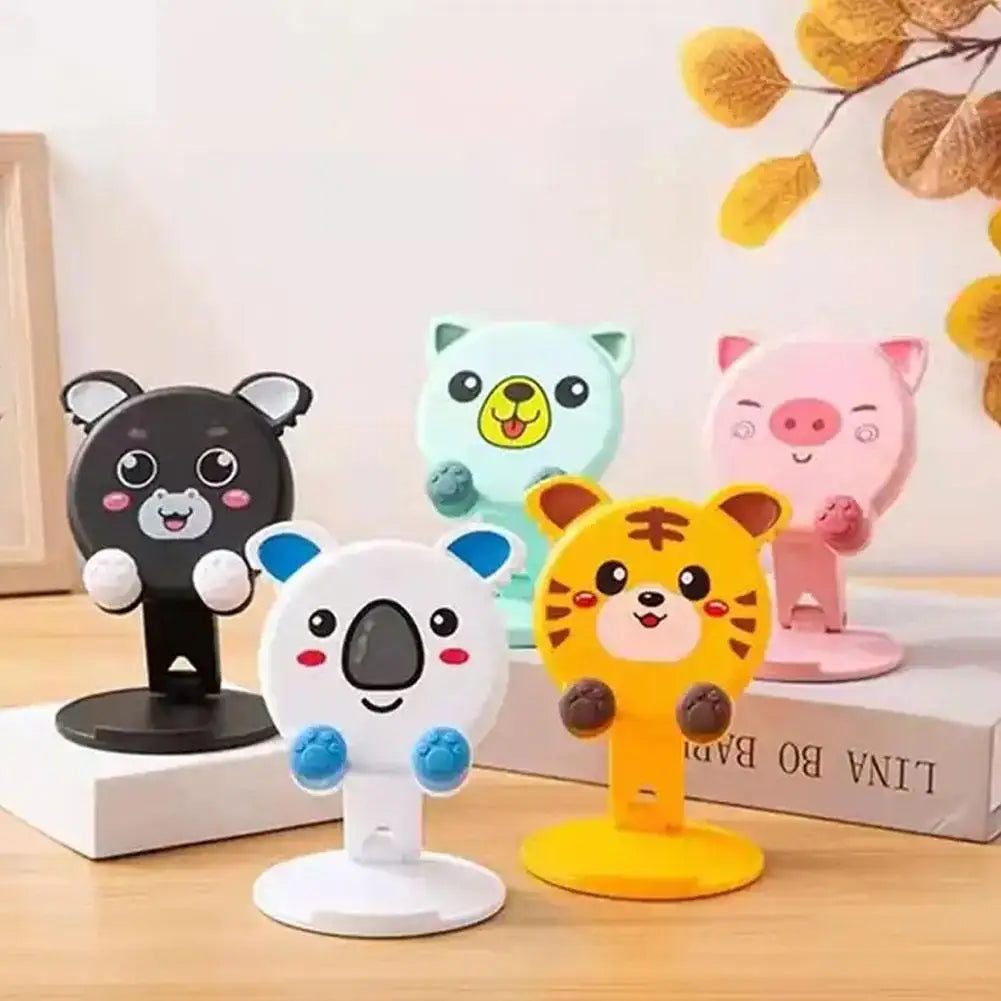 Cute 3D Animal Silicone Phone Stand | Foldable Desk Holder Phone Stand Peaceful Pleasures Health and Wellness