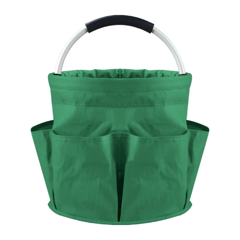 Hot 17L Large Storage Organiser Bag Folding Basket Picnic Tote Outdoor Cleaning Caddy with Handle Tool Bag Cleaning Supplies Peaceful Pleasures Health and Wellness dark green