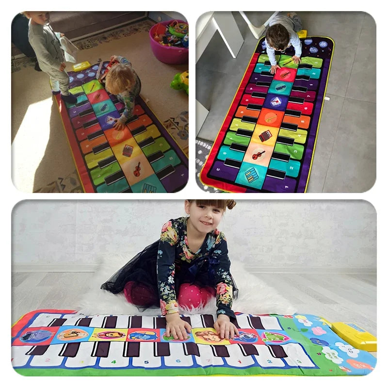 Kids Musical Piano Mat Toddle Dance Duet Keyboard Play 20 Keys 5 Paly